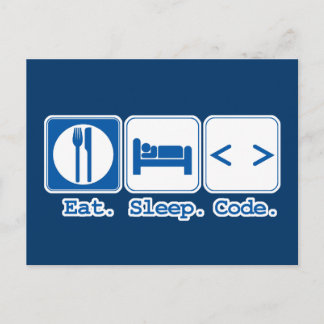 Ess Sleep Code (HTML) Postkarte