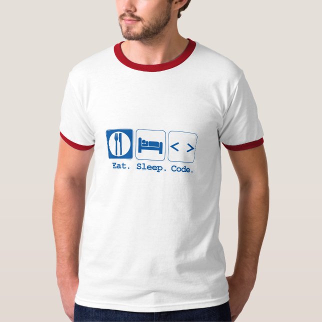 Ess Sleep Code (HTML) T-Shirt (Vorderseite)
