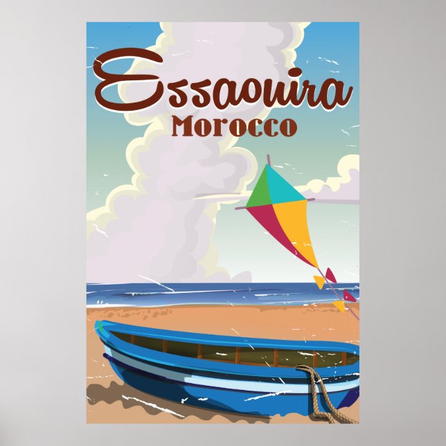 Essaouira Marokko Vintage Reiseplakat Poster (Vorne)