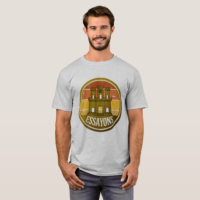 Essayons Engineer Castle Retro T‑Shirt T-Shirt (Vorne ganz)
