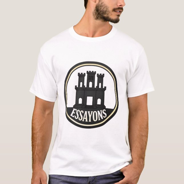 Essayons Engineer Castle Retro T‑Shirt  T-Shirt (Vorderseite)