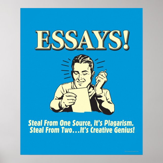Essays: Stehlen 1 Plagiarismus 2 Genie Poster (Vorne)