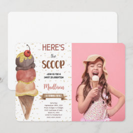 Essbare Eiscreme Foto Einladung