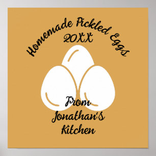 Essbare gepflückte Eier Poster