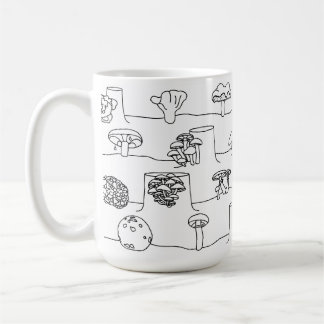 Essbare Pilz-Gemisch-Skizze-Tasse Kaffeetasse