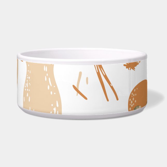 Essbare Pilze Linocut Vintages Muster Napf (Vorderseite)