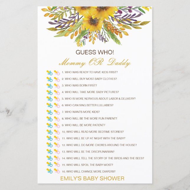 Essbare Ratschläge, wer, Mama oder Vater Baby Dusc (Vorderseite)