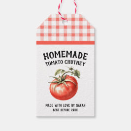 Essbare Tomaten-Chutney-Selbstgemachte Konserve Geschenkanhänger