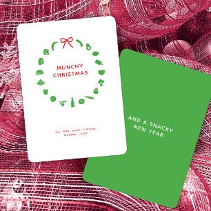 Essbarer Weihnachtskranz, Farbe editierbar, Festli Feiertagskarte