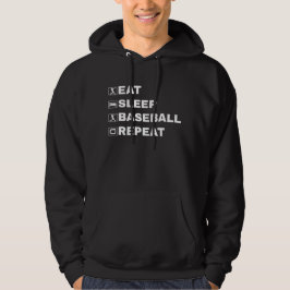 Esse Schlafe Baseball Wiederhole Hoodie