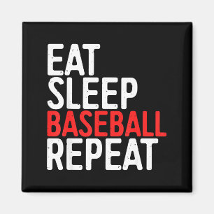 Esse Schlafe Baseball Wiederholungssport Spiel Ges Magnet