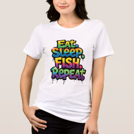 Esse Schlafe Fische Wiederhole Regenbogen Graffiti Tri-Blend Shirt