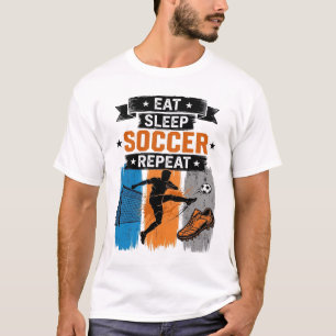 Esse Schlafe Fußball Wiederhole Vintage Fußballspi T-Shirt