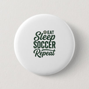 Esse Schlafe Fußball Wiederhole Vintage-Shirt-Desi Button
