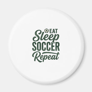 Esse Schlafe Fußball Wiederhole Vintage-Shirt-Desi Magnet