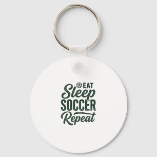 Esse Schlafe Fußball Wiederhole Vintage-Shirt-Desi Schlüsselanhänger