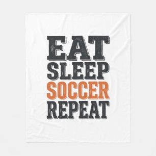 Esse Schlafe Fußball Wiederhole Vintage-Typografie Fleecedecke