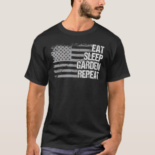 Esse Schlafen Garten Wiederholen Uns Flagge Männer T-Shirt
