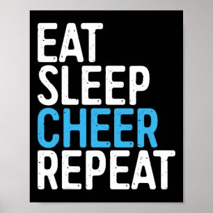 Esse Schlafen Jubeln Wiederhole Shirt Cheerleader Poster