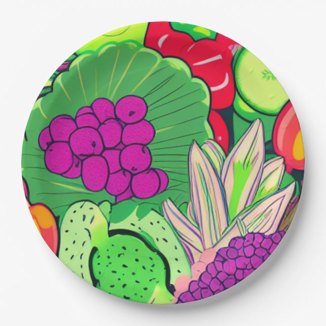 Essen als Medizin Pappteller (Vorderseite)