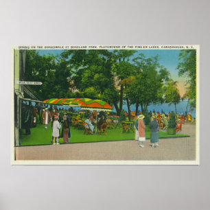 Essen auf dem Boardwalk in der Roseland Park Szene Poster