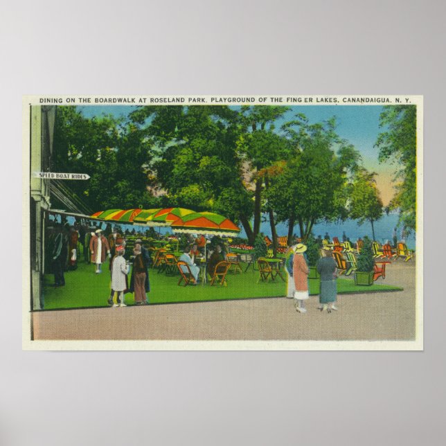 Essen auf dem Boardwalk in der Roseland Park Szene Poster (Vorne)