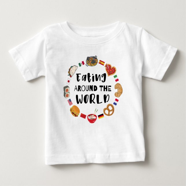 Essen auf der ganzen Welt Baby T-shirt (Vorderseite)