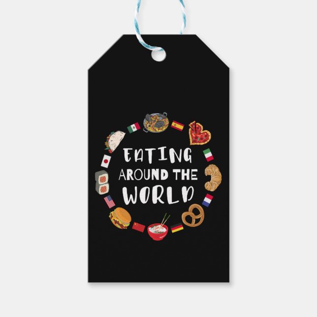 Essen auf der ganzen Welt Geschenkanhänger (Vorderseite)