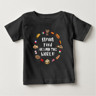 Essen auf der Straße auf der ganzen Welt Baby T-shirt