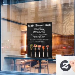 Essen auf Foren Modernes Restaurant Business Fensteraufkleber