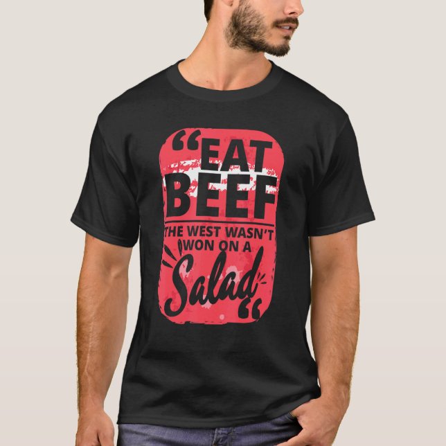Essen Beef West Salad Fleisch Jokes Butchers T-Shirt (Vorderseite)