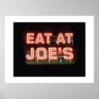 Essen bei Joe's Print Poster