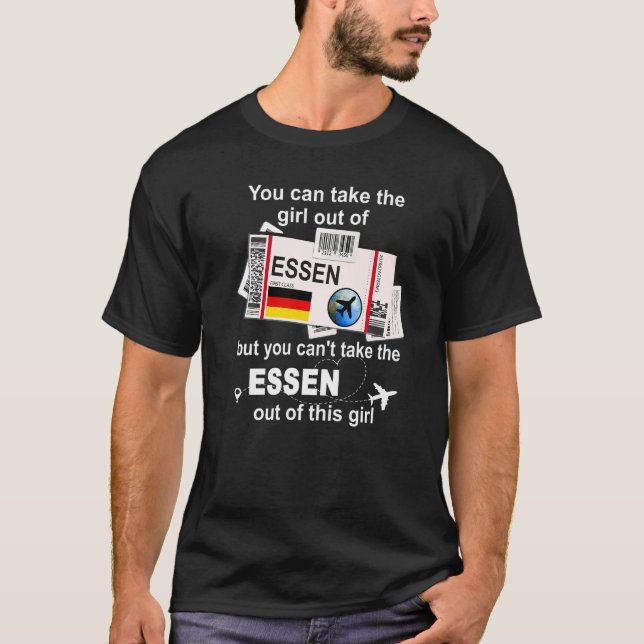 Essen Boarding Pass  Essen Girl  Essen T-Shirt (Vorderseite)