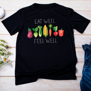 Essen Brunnen fühlen sich gut Wasser Bio Gemüse T-Shirt
