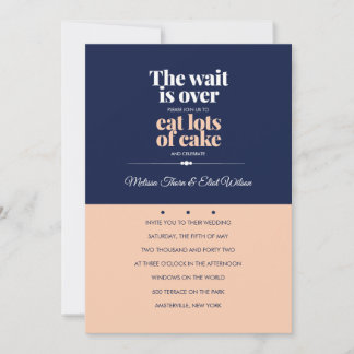 Essen Cake Schriftart Hochzeit Einladung