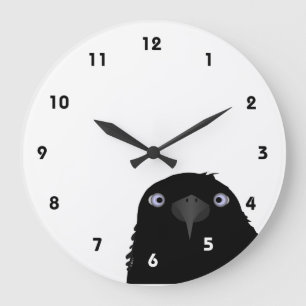 Essen der Krähen-Uhr Große Wanduhr
