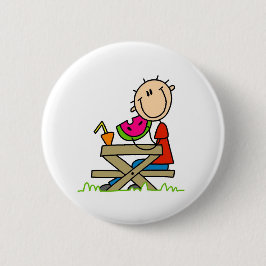 Essen der Wassermelone Button