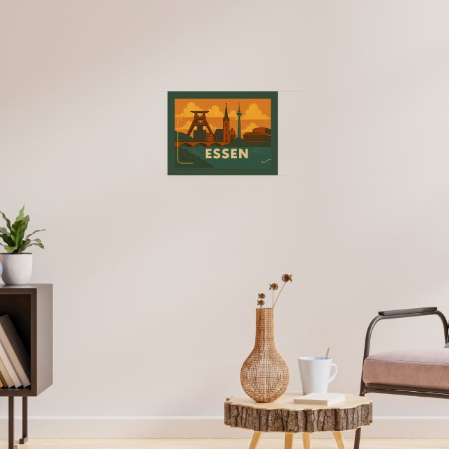 Essen Deutschland Stadt Kunst Poster (Wohnzimmer 3)