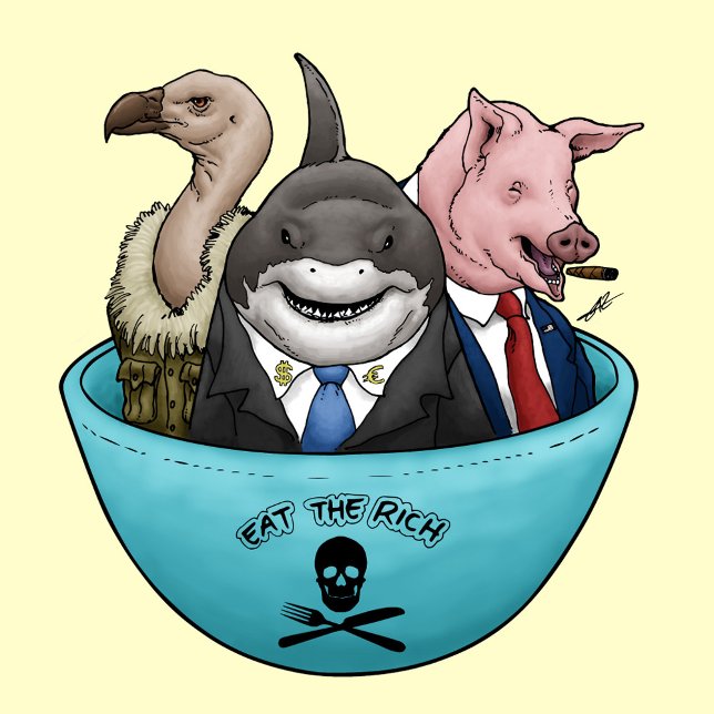 Essen die Reichen T-Shirt (Von Creator hochgeladen)