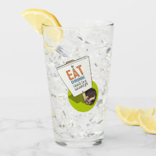 Essen Drink & Be Merry Igel Picket Signatur Glas