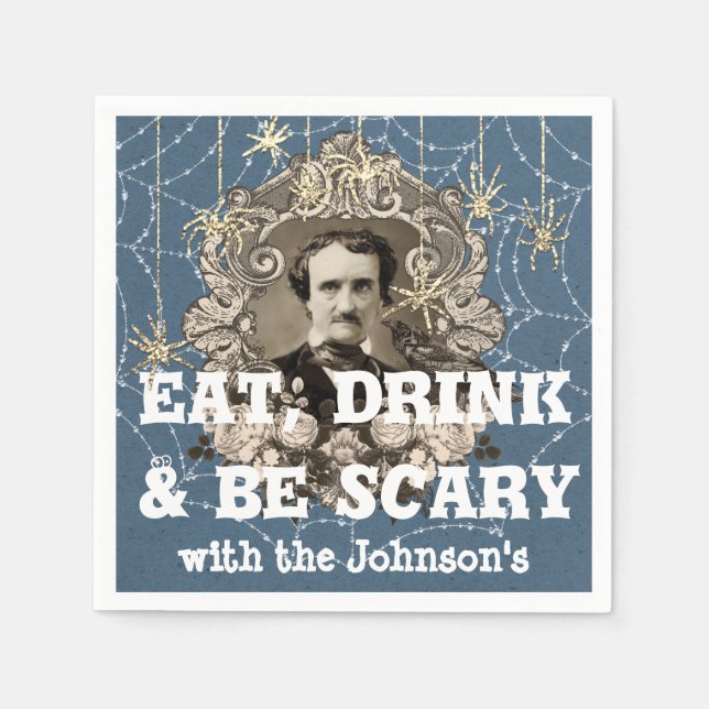 Essen Drink Beängstigend Spider Halloween Kraft We Serviette (Vorderseite)