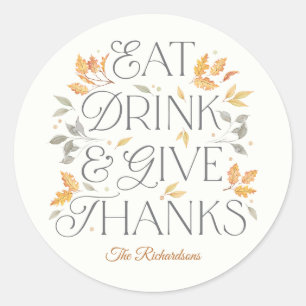 Essen Drink gib Dank Erntedank Party Sticker
