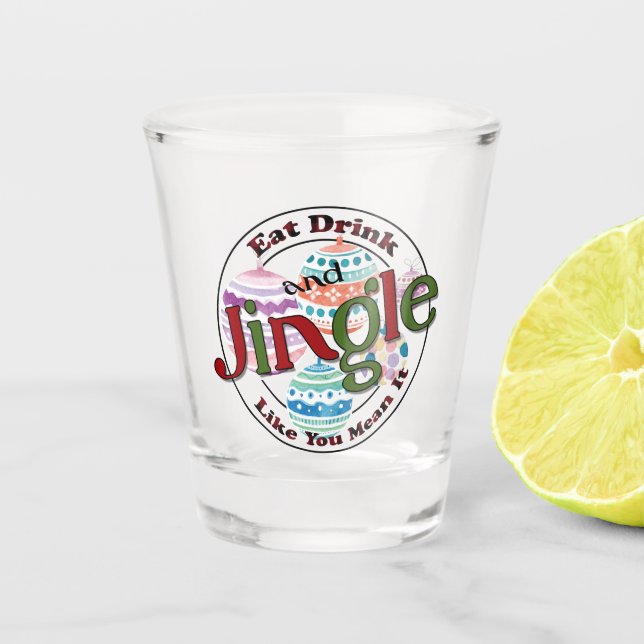 Essen Drink & Jingle Schnapsglas (Vorderseite)