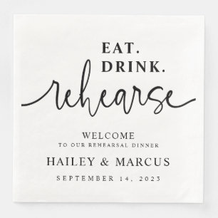 Essen Drink Rehearl Probe Dinner Napkins Serviette