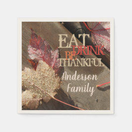Essen Drink sei dankbar Familie Erntedank Serviette