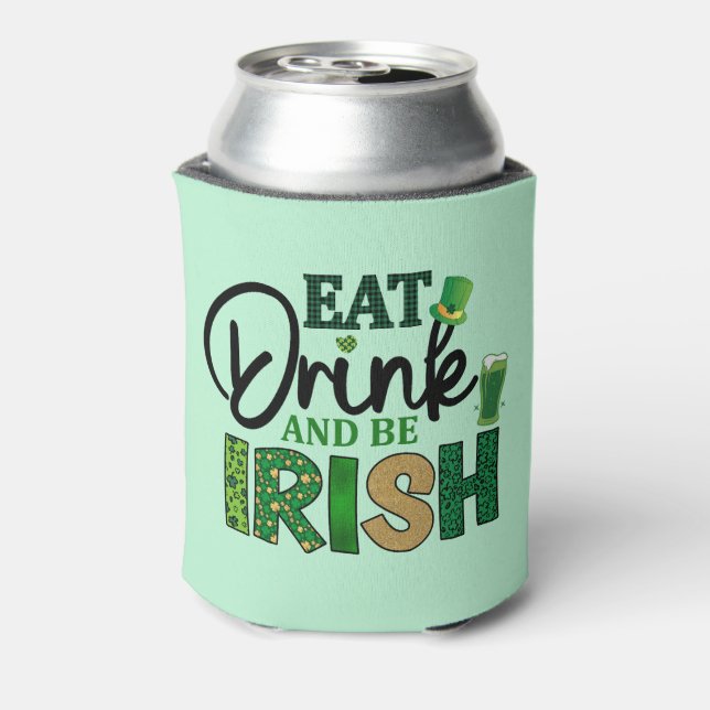 Essen Drink sei Irish Golf Beer können Cooler Kooz Dosenkühler (Kanne Rückseite)