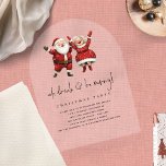 Essen Drink sei Merry Santa Mrs Claus Weihnachten Acryleinladungen<br><div class="desc">Essen Drink sei frohe Weihnachtsfrau Claus Weihnachten. Die Hauptüberschrift,  Eat,  Drink & Be Merry,  ist in einem modernen Set-Skript,  und leicht personalisieren Sie die Erholung der Wörter,  wie erforderlich. Mit einer feierlichen lustigen Illustration von Weihnachten und Frau Claus.</div>