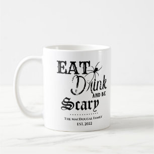 Essen Drink und Beängstigend Spider Familie Hallow Kaffeetasse