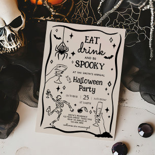 Essen Drink und leckeres Halloween-Party Einladung