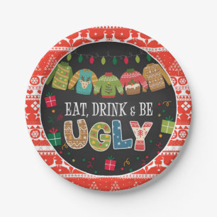 Essen Drink und seien Sie einfach Weihnachten Swea Pappteller